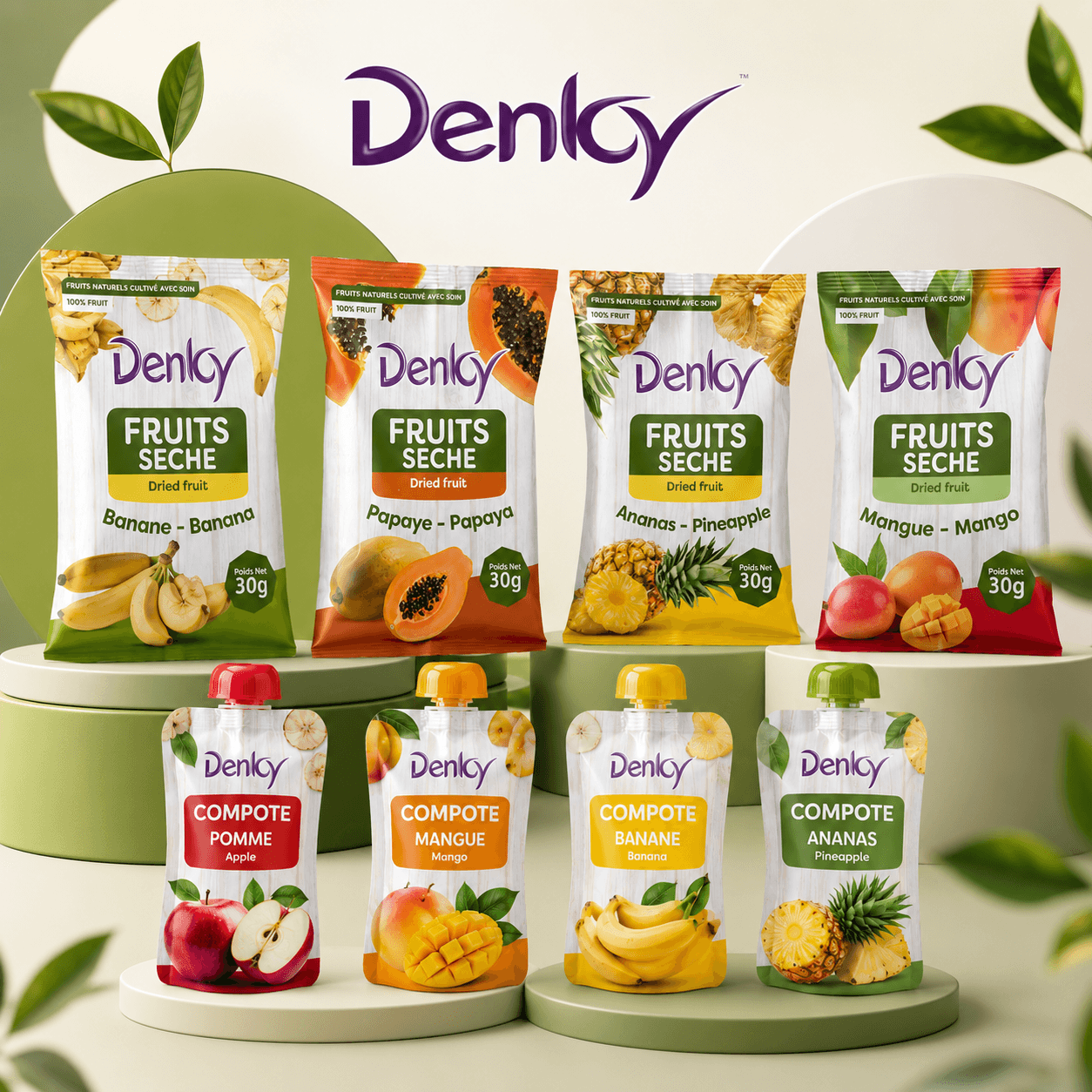 Gamme Fruits séchés & compotes DENKY
